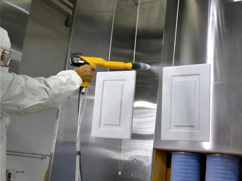 image of mdf panels being powder coated