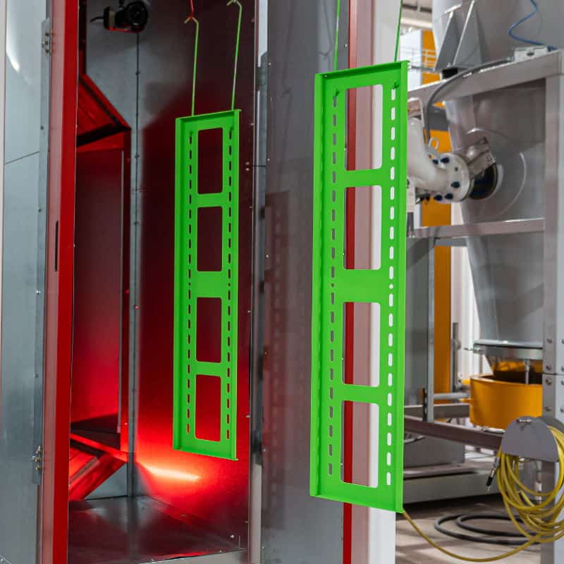 image of powder coated part with consistent finish